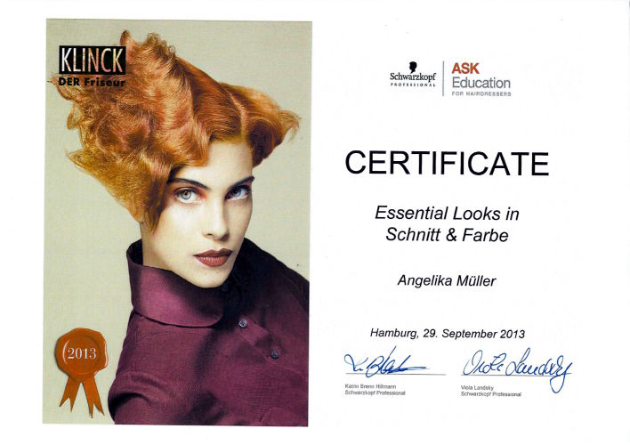 Zertifikat: Essential Looks in Schnitt & Farbe