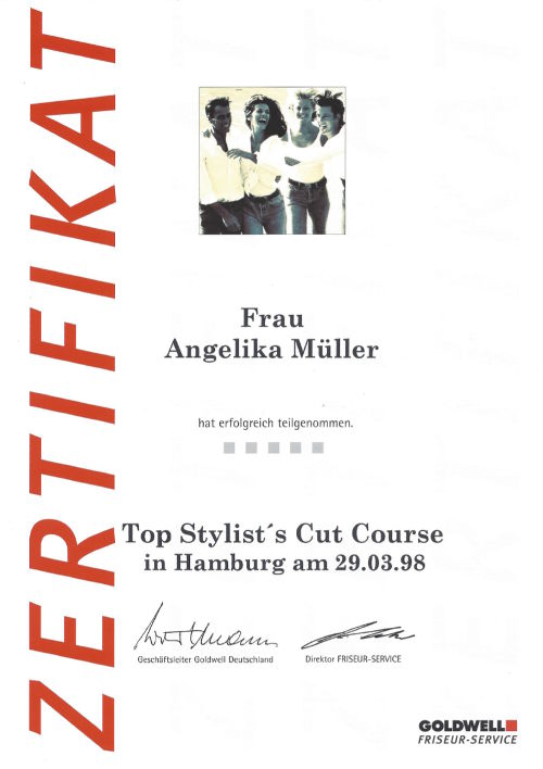 Zertifikat: Top Stylist's Cut Course